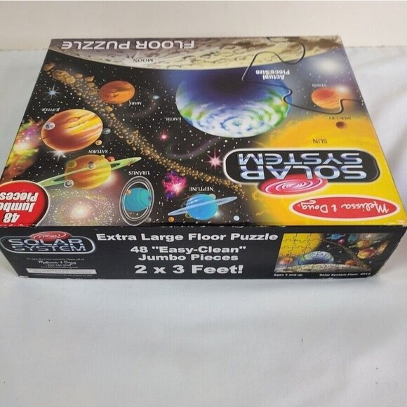 Melissa and Doug Solar System Floor Puzzle 48 Jumbo Pieces 24" x 36" Box - Picture 6 of 6